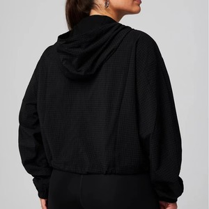 Chaqueta de Running Impermeable para Mujer, 100% Poliéster, Personalizada, Cortavientos, Transpirable, con Capucha, Diseño de Tallas Grandes - Product Image 6