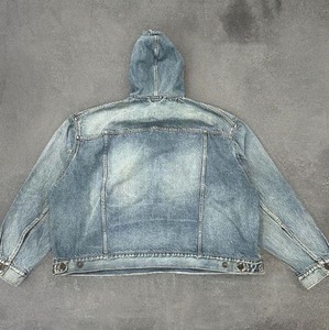 Men's European & American Hot-Selling Denim <b>Jacket</b> Solid Color Casual Button-Up Workwear <b>Trucker</b> Coat - Product Image 2