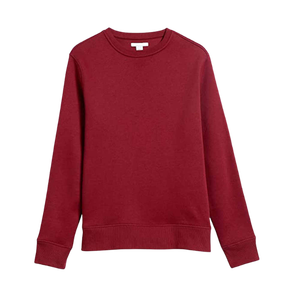 เสื้อสเวตเชิ้ตคอกลมสีแดงสำหรับผู้ชาย ทรงปกติ สีพื้น ผ้าฝ้ายถัก แขนยาว สวมใส่สบายๆ สำหรับฤดูใบไม้ร่วง - Product Image 3