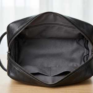 Handmade Cowhide Leather Toiletry Bag Men Travel Grooming Organizer Waterproof <b>Case</b> Bag LTB-0152 - Product Image 4