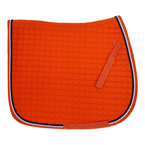 BRAND ZONE1995 Tapis de selle classique personnalisé en coton satiné avec doublure en maille, durable et confortable pour l'équitation et le saut d'obstacles - Product Image 3