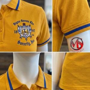 Camisetas Polo de Mujer Sigma Gamma Rho, Cuello Acanalado, Tres Botones, Algodón Bordado, Transpirables, de Verano, en Tendencia, Más Vendidas - Product Image 4