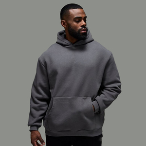 Autumn Luxury <b>Pullover</b> 400gsm Oversized Hoodie Streetwear <b>Pullover</b> Custom Logo Bulk Cotton Fleece Drop Shoulder Private Label - Product Image 4
