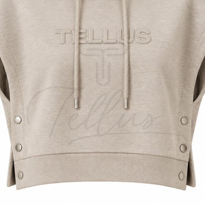 Sudadera con Capucha Personalizada con Logotipo para Mujer, Sudadera Deportiva, Transpirable, Sudadera Corta Informal para Mujer - Product Image 4