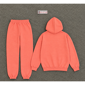 Conjunto Deportivo Personalizado con Estampado de Estrellas Rosa Coral para Hombre, Sudadera con Capucha y Pantalones Jogger, Ropa Deportiva Casual de Calle, Venta al Por Mayor - Product Image 6