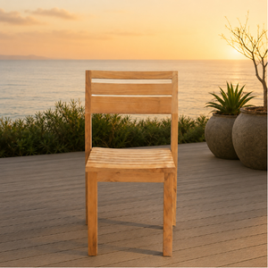 Best-selling Modern Entna <b>Stackable</b> Outdoor <b>Dining</b> <b>Chair</b> Made Solid Teak for Indoor/outdoor Use Park-friendly Built Last. - Product Image 3