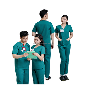 VN FACTORY estiramiento/Uniforme de matorral suave conjuntos de enfermería elegante mujer ropa de enfermería Hospital belleza médico laboratorio bata OEM/ODM - Product Image 2