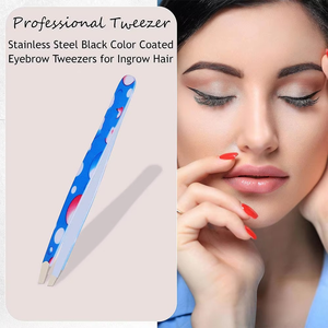 Pinzas para Cejas de Acero Inoxidable Azul Premium de Alta Calidad, Herramienta de Belleza Personalizada, Precio Competitivo OEM, Ligeras - Product Image 5