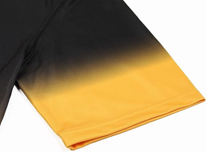 เสื้อเจอร์ซีย์อเมริกันฟุตบอลแขนสั้นสำหรับผู้ชาย Rapid Sports คอทรงโอ สีไล่ระดับดำเหลือง ด้านหน้าพิมพ์ลายแบบ Sublimated ระบายเหงื่อได้ดี - Product Image 4