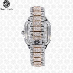Charm_Jewells Luxury Women's Stainless Steel Square <b>Mechanical</b> <b>Watch</b> With Diamond Bezel Sapphire Crystal Analog Dial 30mm - Product Image 4