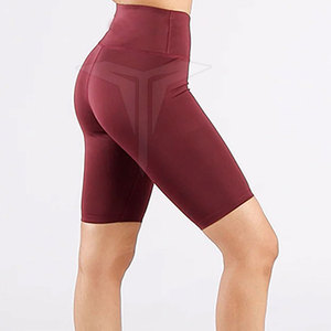 Shorts Deportivos Casuales para Mujer, Hechos a Medida, con Cintura Elástica, Logotipo Personalizado, Secado Rápido, Transpirables, Tela de Spandex/Poliéster para Gimnasio y Yoga - Product Image 3