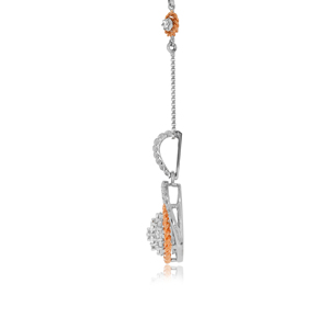 18K White Gold Lab Grown Diamond Pendant with Brilliant Cut Diamonds Women's Luxury Everyday Wear Jewelry <b>Charm</b> - Product Image 3