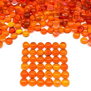 โอปอลสีส้มธรรมชาติ ขนาด 5 มม. รูปทรงกลมแบบคาโบชอง หินสีส้ม พลอยหลวม ขายส่งราคาถูก จำนวนมาก สำหรับทำเครื่องประดับ พลอยโอปอล - Product Image 6