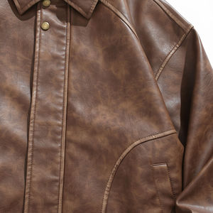 Chaqueta de cuero de diseño de moda para hombre, nueva llegada, chaquetas de cuero para hombre, chaqueta de cuero vacuno de primera calidad - Product Image 4