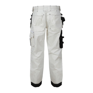 Pantalones de trabajo tipo cargo con logotipo personalizado, blancos y negros, con parche en la rodilla, pantalones de trabajo tipo cargo para hombre, impermeables, uniformes de mecánico. - Product Image 3