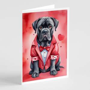 Cane Corso My Valentine Whimsical A7 Blank <b>Greeting</b> <b>Cards</b> Pack of 8 with Envelopes 5x7 <b>Note</b> Size - Product Image 1