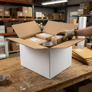 Cajas de Cartón Corrugado de Doble Pared Resistentes y Reciclables Personalizadas para Mudanza y Envío |   Caja de Almacenamiento Resistente con Asa - Product Image 3