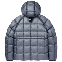 Veste matelassée unisexe de haute qualité en polyester/nylon imperméable, coupe slim, col rond, fermeture éclair, à capuche fine, séchage rapide, gaufrée, pour l'automne