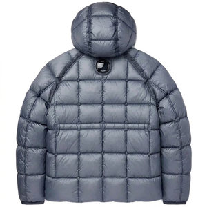 Unisex High Quality <b>Waterproof</b> Puffer <b>Jacket</b> Slim Casual Crew Neck Zipper <b>Thin</b> Hooded Quick Dry Embroidered Customized Logo Back - Product Image 2