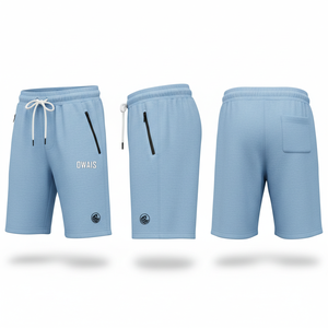 <b>Men's</b> Mint <b>Green</b> Drawstring Bermuda <b>Shorts</b> With Pockets Casual Jogger Style Breathable Cotton Fabric Mid Waist Design - Product Image 5
