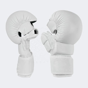 Guantes de MMA de Marca Privada Personalizados para Artes Marciales, Transpirables, de Cuero, con Velcro en la Muñeca, Ajustables, para Grappling - Product Image 2
