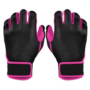 Gants de frappe en cuir rose, rembourrés, avec fermeture auto-agrippante, unisexes, pour entraînement adulte - Product Image 1