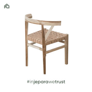 Conjunto de Mesa y Sillas de Comedor para Exteriores de Restaurante Moderno con Tapicería de Cuero, Construcción de Madera de Teca Sólida, Uso Comercial - Product Image 3