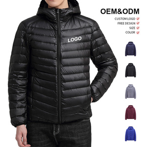 Customized Wholesale Down <b>Jackets</b> Outdoor Lightweight Quilted Design Plus Size <b>Winter</b> Windproof <b>Men's</b> Down <b>Jacket</b> - Product Image 1