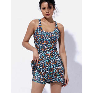 Jupe courte de sport deux pièces pour femme, respirante, effet seconde peau, avec doublure de sécurité, pour yoga, fitness, tennis et golf, avec poche - Product Image 5