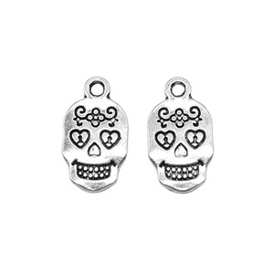Colgante <span class=keywords><strong>de</strong></span> Calavera con Ojo <span class=keywords><strong>de</strong></span> Corazón 10x17mm <span class=keywords><strong>de</strong></span> Aleación <span class=keywords><strong>de</strong></span> Zinc Plateado Antiguo para Decoración <span class=keywords><strong>de</strong></span> Altar del Día <span class=keywords><strong>de</strong></span> <span class=keywords><strong>Muertos</strong></span> - Product Image 4