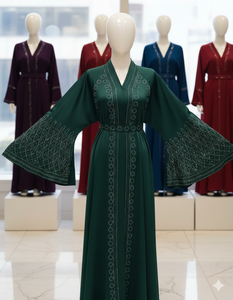 Nouvelle Abaya Traditionnelle Islamique Noire Magnifique pour Femme, Style Saoudien, en Polyester Respirant, Longueur Cheville, Collection Printemps 2026, Dubaï - Product Image 3