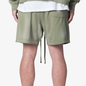 Shorts d'été décontractés en coton épais pour hommes, style streetwear, avec logo brodé personnalisé, vente en gros - Product Image 2