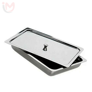 Bandeja de acero inoxidable para instrumentos quirúrgicos con tapa de 6 pulgadas, manual, para uso médico en quirófano - Product Image 1