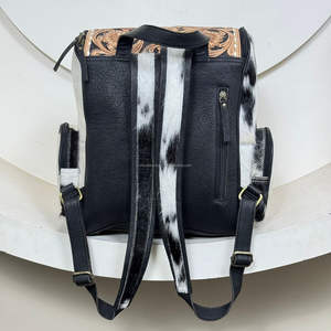 Nueva mochila de gran capacidad de cuero de vaca mecanizada a mano, mochila de transporte oculta, organizador de viaje, mochila de pañales para mamá - Product Image 4