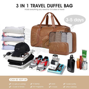 Sac de voyage en cuir pratique avec plusieurs poches, idéal pour les voyages professionnels, les séances de sport et le transport quotidien - Product Image 2