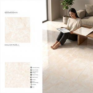 Carreaux de sol en porcelaine Vistaar Irvin Dark Polished GVT 600x600mm, design marbre, collection céramique, garantie 5 ans, épaisseur 10mm - Product Image 5