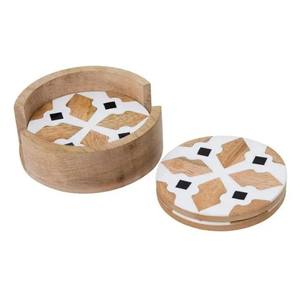 Warehouse Hot Sale Custom Wedding Gifts Stone <b>Coaster</b> <b>Marble</b> Acacia Wooden <b>Coaster</b> for Drinks Cup Holders <b>Marble</b> <b>Coaster</b> - Product Image 5