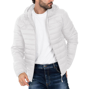 Custom Logo Design Breathable Puffer Jackets Warm Thick Hooded <b>Quilted</b> Outerwear Insulated Jacket for Men - Product Image 5