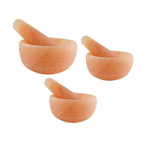 Lampe de sel de l'Himalaya sculptée à la main avec mortier et pilon, taille personnalisée, couleur naturelle, décoration intérieure de haute qualité - Product Image 5