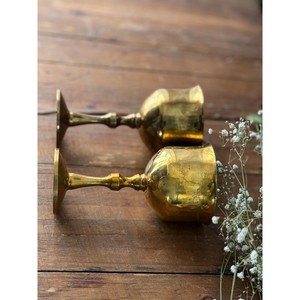 Copas de Vino Redondas de Latón Vintage Hechas a Mano con Grabado, 500-1000 ml, para Uso Decorativo en Bodas, 2 Piezas - Product Image 4