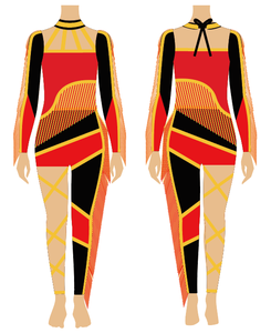 Ropa de Gimnasia de Lujo con Degradado Brillante para Niñas, Leotardo con Pedrería AB para Competencia - Product Image 3