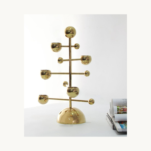 Modern Metal Candelabra With Three <b>Glass</b> Candle Holder Stylish New Design Decorative Table Centerpiece Candle Holder - Product Image 4