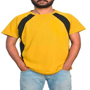 เสื้อยืดผู้ชายแขนระบายคอเสื้อผ้าคอตตอนผ้า60% 40% โพลีเอสเตอร์เสื้อยืดผ้านิ่มพิมพ์ลายแบบกำหนดเอง - Product Image 1