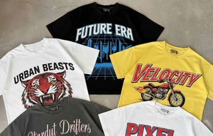 Camiseta de punto personalizada con estampado animal de diamantes de imitación, lavado ácido vintage, cuello redondo, algodón 100% de alto gramaje, estampado DTG, corte regular - Product Image 2