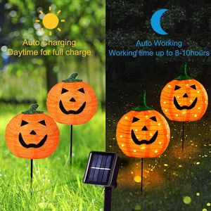 Luci LED per zucca ad energia solare di Halloween impostate 4 grandi luci con 2 modalità per percorsi all'aperto e decorazioni da giardino - Product Image 5