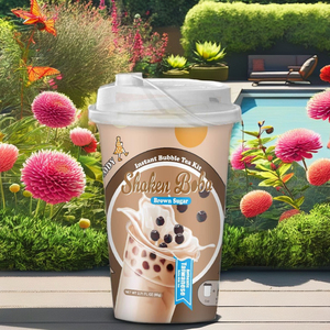 Bebida Instantánea de Boba con Azúcar Moreno Orgánico Alody, Juego de 3 Vasos - Product Image 1