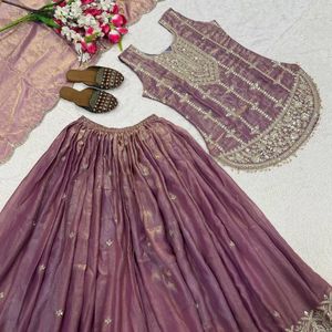 Conjunto de traje Sharara de seda pesada de diseñador con bordado de lentejuelas de 5 mm y dupatta bordada a juego, listo para usar - Product Image 6
