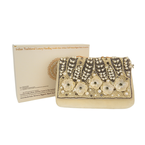 Indian Traditional Luxury Handbag Multicolor <b>Crystal</b> Glass Beaded Durable Artisan Craft Premium Baguette Fashion Accessories - Product Image 2
