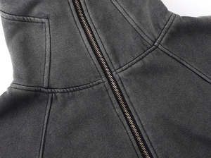 Sudadera con capucha personalizada con cremallera, sudadera con capucha de algodón y forro polar, chaqueta con capucha estilo streetwear, fabricante OEM - Product Image 4