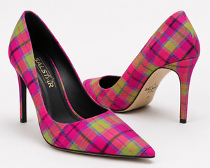 Escarpins à talons aiguilles écossais à motif tartan pour femmes, pour mariage et fête, fabricant OEM & ODM, logo personnalisé, tartan personnalisé - Product Image 1